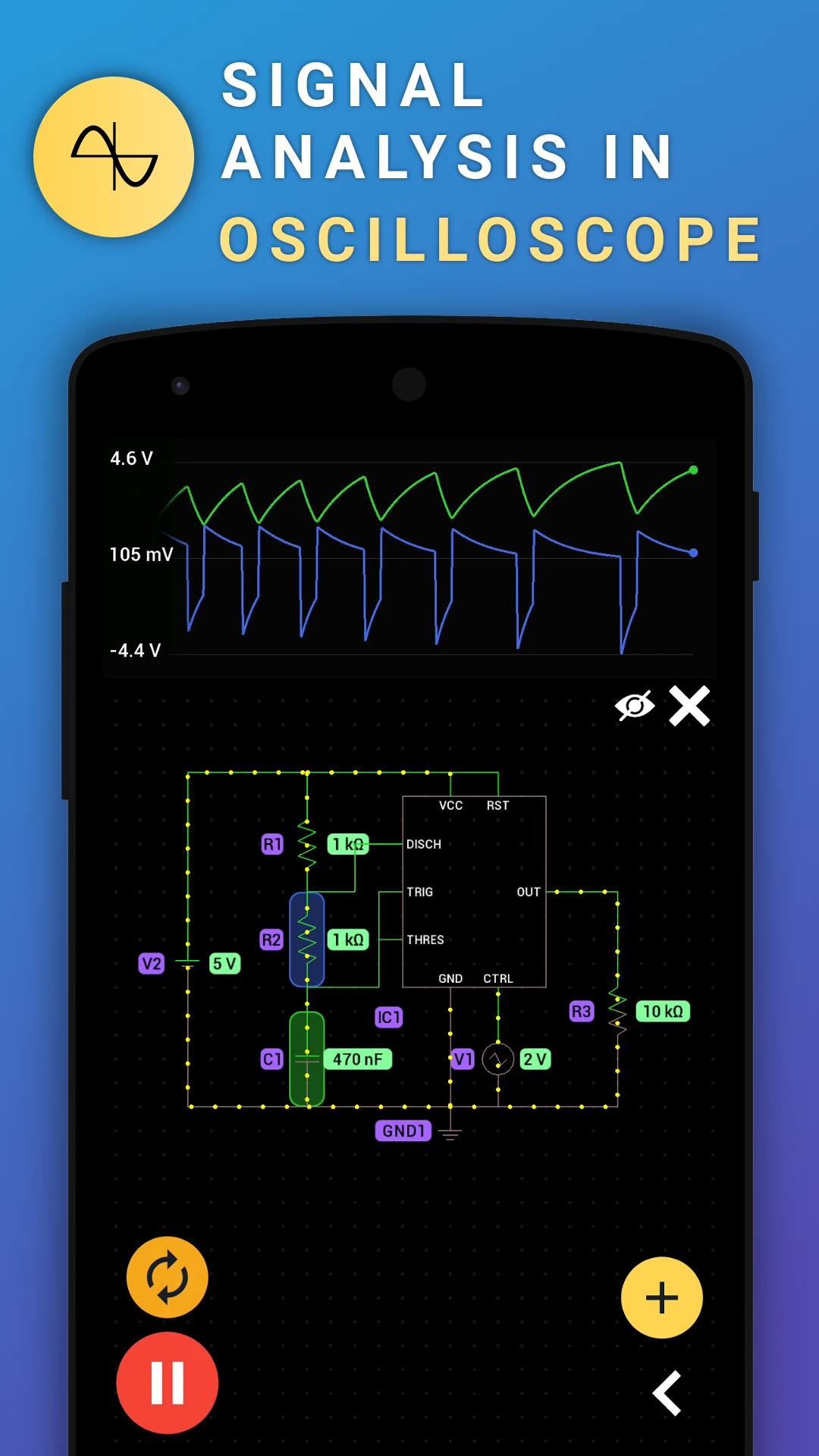 PROTO - circuit simulator screenshot
